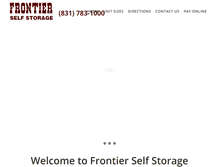 Tablet Screenshot of frontier-storage.com